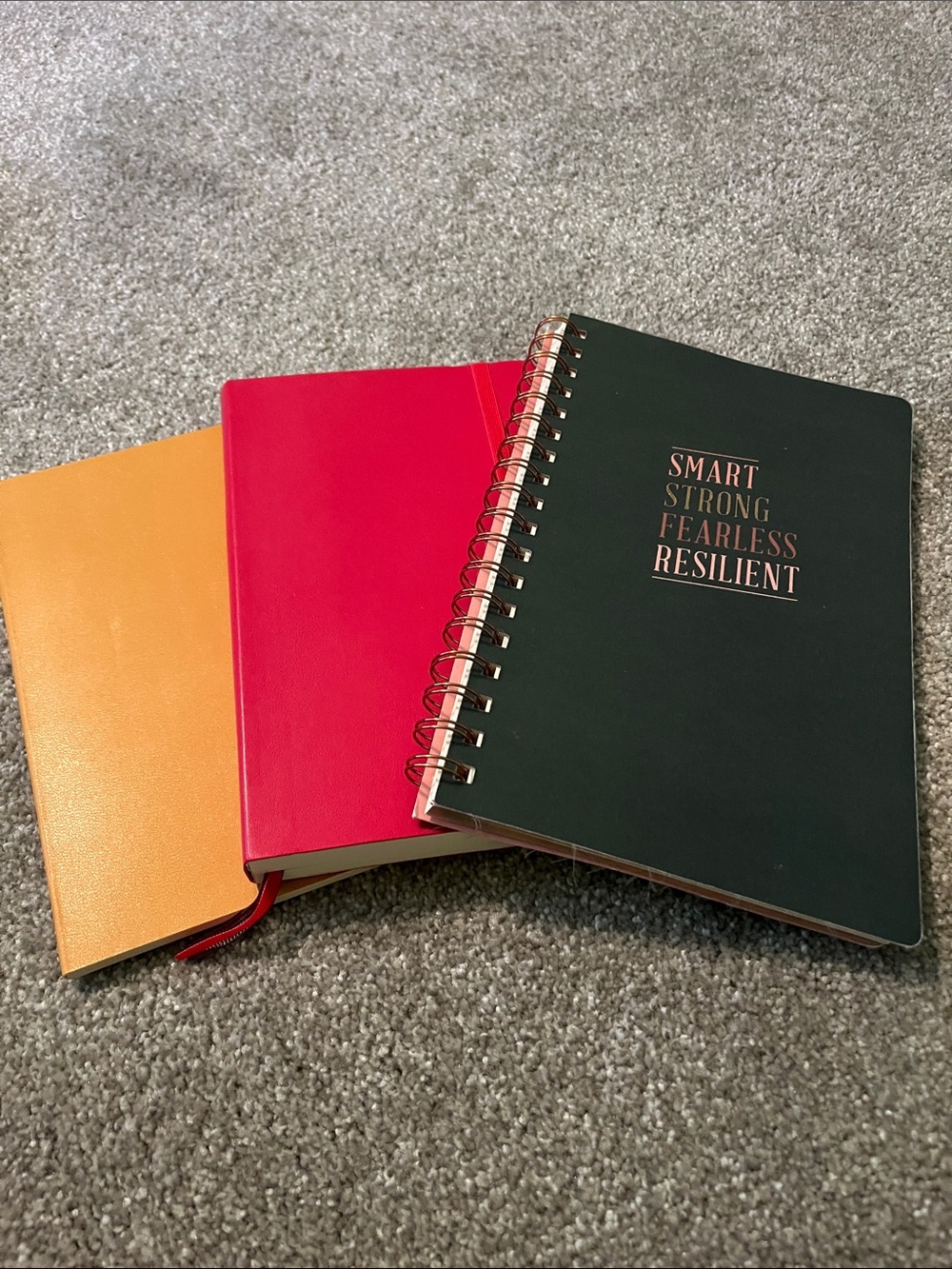 Spiral Notebook Journal - Black, Red & Orange